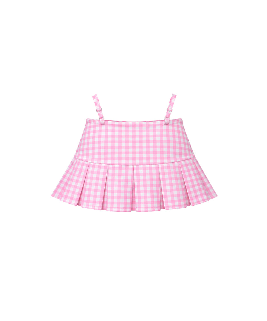 【8iuxu_× tinkerend】Gingham Pleats Mini Skort / ギンガムチェックプリーツミニスカパン