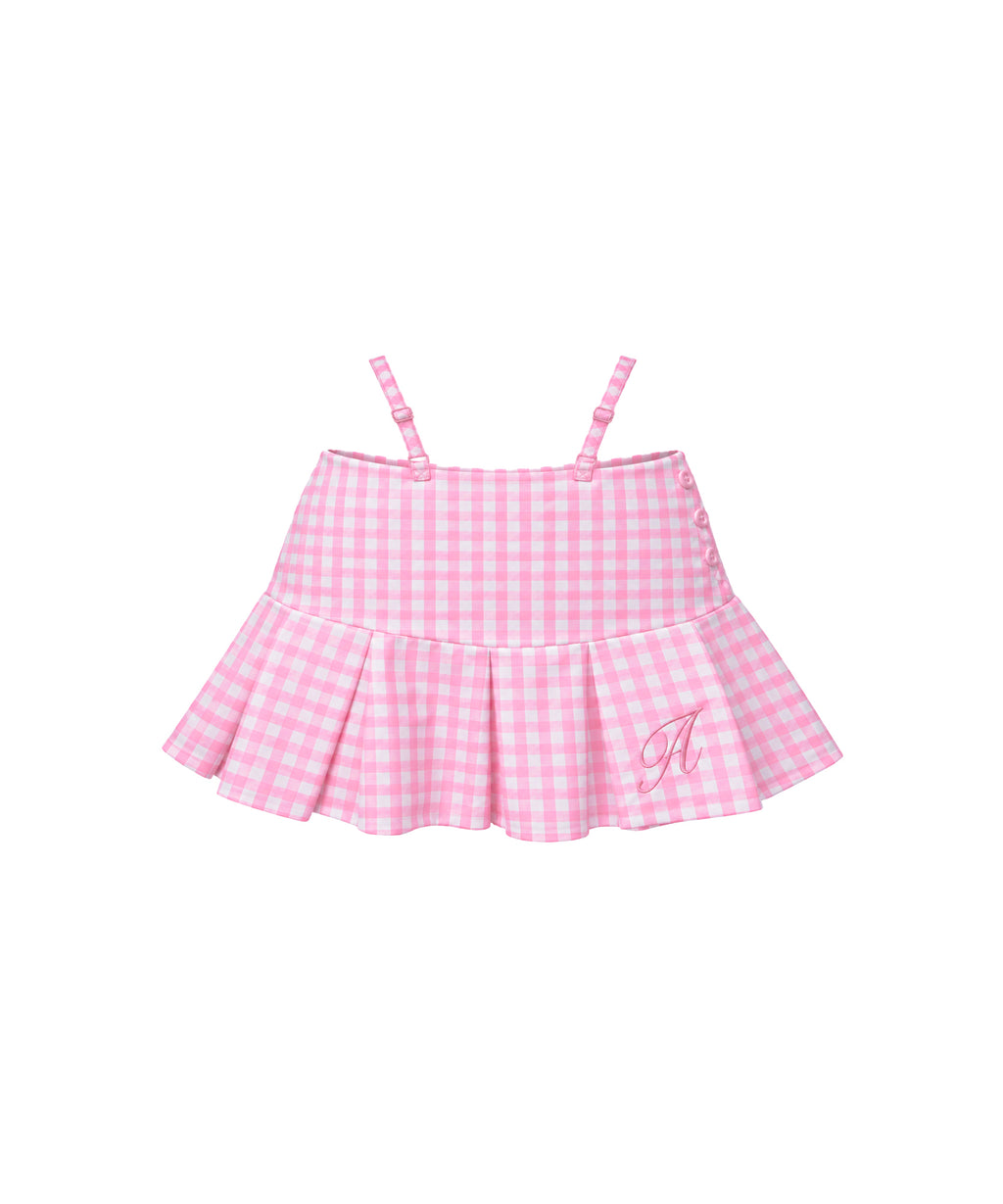 【8iuxu_× tinkerend】Gingham Pleats Mini Skort / ギンガムチェックプリーツミニスカパン