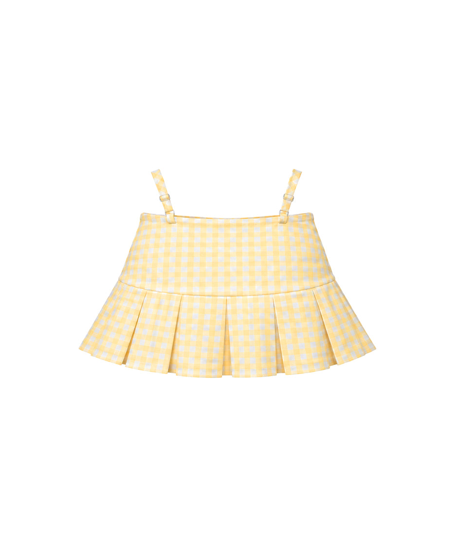 【8iuxu_× tinkerend】Gingham Pleats Mini Skort / ギンガムチェックプリーツミニスカパン